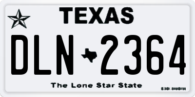 TX license plate DLN2364