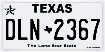 TX license plate DLN2367