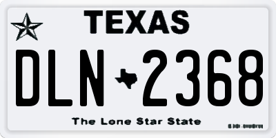 TX license plate DLN2368