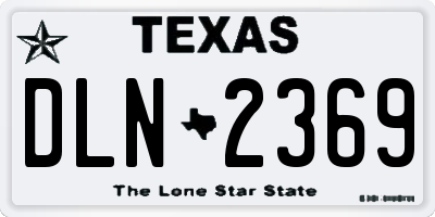 TX license plate DLN2369