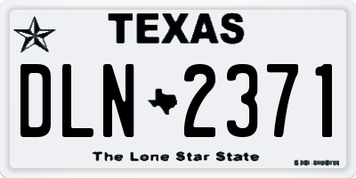 TX license plate DLN2371