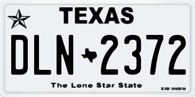 TX license plate DLN2372