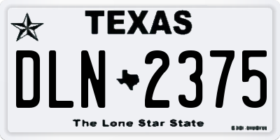 TX license plate DLN2375