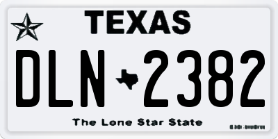 TX license plate DLN2382