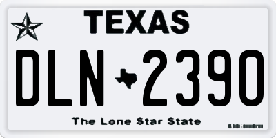 TX license plate DLN2390