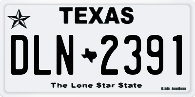 TX license plate DLN2391