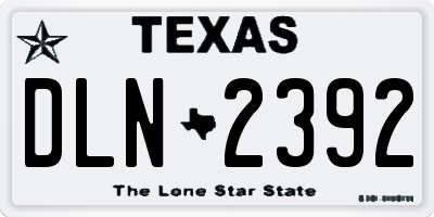 TX license plate DLN2392
