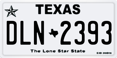 TX license plate DLN2393