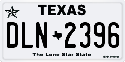 TX license plate DLN2396