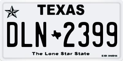 TX license plate DLN2399