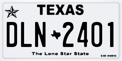 TX license plate DLN2401