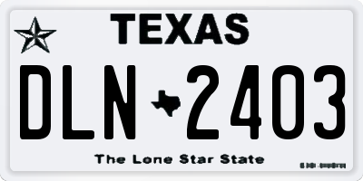 TX license plate DLN2403