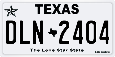 TX license plate DLN2404