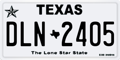 TX license plate DLN2405