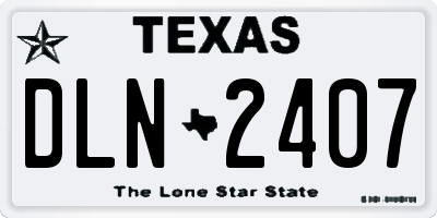 TX license plate DLN2407