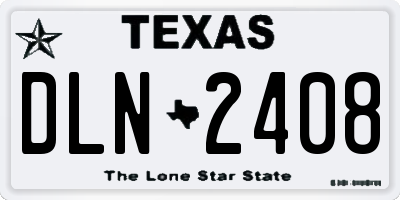 TX license plate DLN2408
