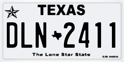TX license plate DLN2411