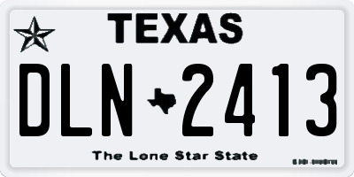 TX license plate DLN2413