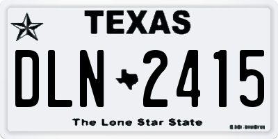 TX license plate DLN2415
