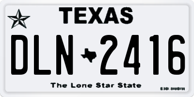 TX license plate DLN2416