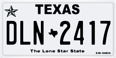 TX license plate DLN2417