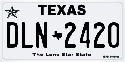 TX license plate DLN2420