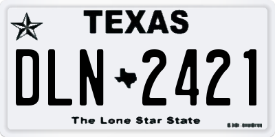 TX license plate DLN2421
