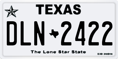 TX license plate DLN2422