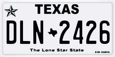 TX license plate DLN2426