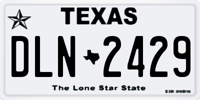 TX license plate DLN2429
