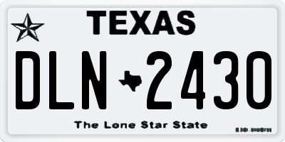 TX license plate DLN2430