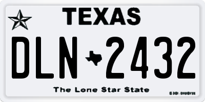 TX license plate DLN2432