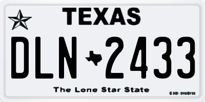 TX license plate DLN2433