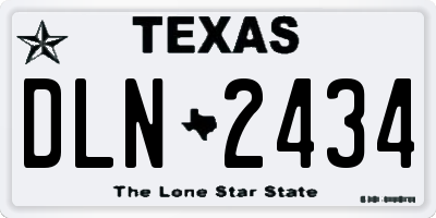 TX license plate DLN2434