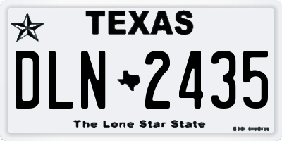 TX license plate DLN2435