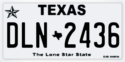 TX license plate DLN2436