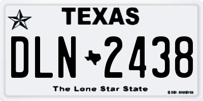 TX license plate DLN2438