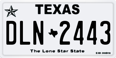 TX license plate DLN2443