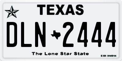 TX license plate DLN2444