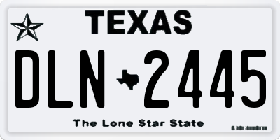 TX license plate DLN2445