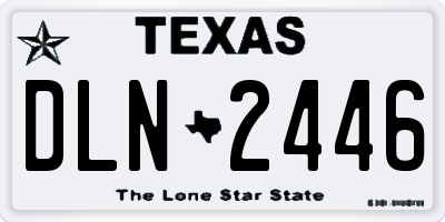 TX license plate DLN2446