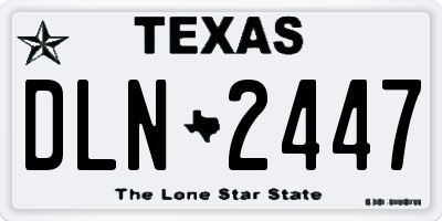 TX license plate DLN2447