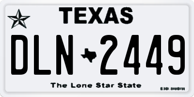 TX license plate DLN2449