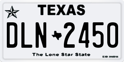 TX license plate DLN2450