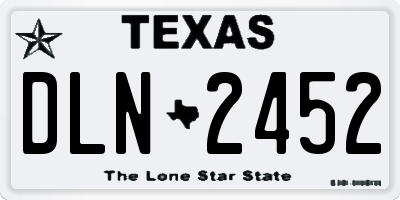 TX license plate DLN2452