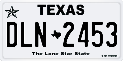 TX license plate DLN2453