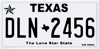 TX license plate DLN2456