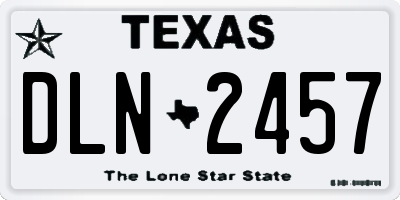TX license plate DLN2457