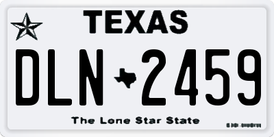 TX license plate DLN2459