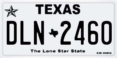 TX license plate DLN2460